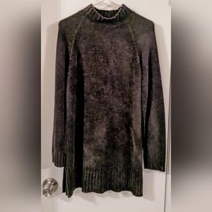 Express Medium Mocha Sweater Tunic with Long Sleeves